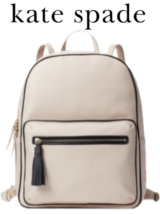 Kate Spade Aveline BackPack Book Bag Beige Black